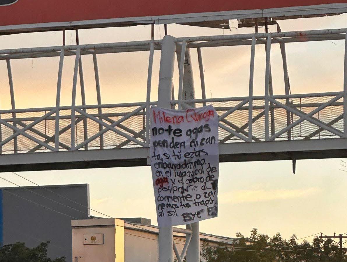 Reportan narcomanta contra alcaldesa en La Paz, hallan cuerpo en Mexicali y sentencian a menores en Sonora